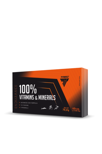 100% VITAMINS & MINERALS Endurance 60 kaps. - witaminy i minerały – kompleks na dzień i noc