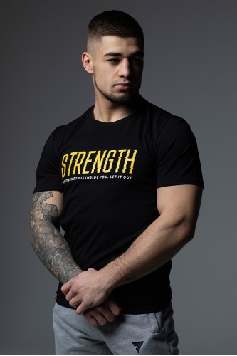 Czarny T-shirt męski STRENGTH