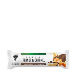 Baton proteinowy z nadzieniem arachidowo-karmelowym z mlecznej czekolady PROTEIN BAR PEANUT & CARAMEL