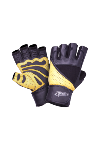 Żółte/czarne rękawiczki na siłownię - POWER MAX - YELLOW