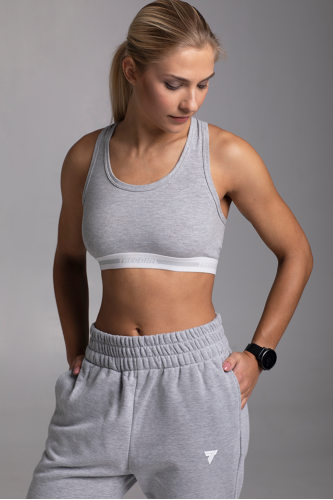 Szary stanik sportowy BASIC TRECGIRL SPORT BRA 121 GREY