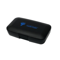 Czarne pudełko na kapsułki/tabletki BOX FOR TABLETS - BLACK PILLBOX