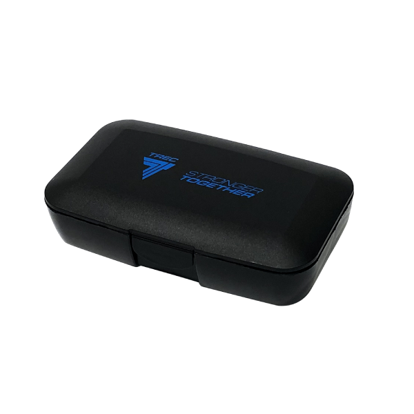 Czarne pudełko na kapsułki/tabletki BOX FOR TABLETS - BLACK PILLBOX