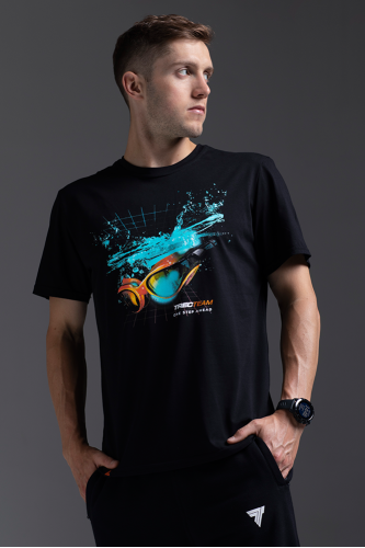 Czarny T-shirt męski ENDURANCE TSHIRT 129 TRI SWIM BLACK