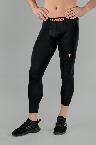 Czarno-pomarańczowe legginsy męskie PRO SERIES LEGGINGS 120 BLACK-ORANGE