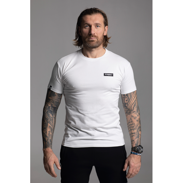 Biały T-shirt męski BASIC TSHIRT 143 TREC WHITE Biały T-shirt męski BASIC TSHIRT 143 TREC WHITE