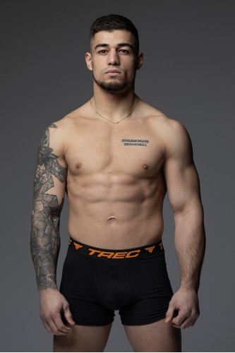 Czarno-pomarańczowe bokserki męskie BOXER SHORTS 125 BLACK-ORANGE