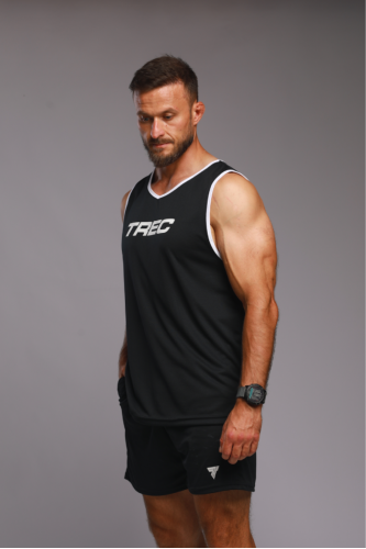 Czarne krótkie spodenki męskie TW SPORT SHORT PANTS 120 T BLACK