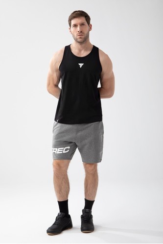Czarny tank top męski BASIC TANK TOP 150 TREC BLACK