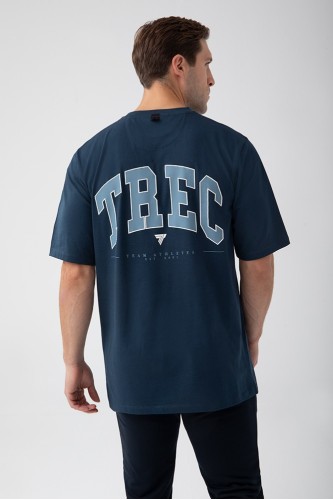 Granatowy T-shirt męski TW BASIC TSHIRT OVERSIZE 180 M NAVY