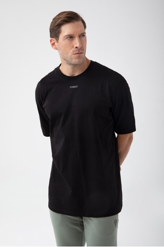 Czarny T-shirt męski TW BASIC TSHIRT OVERSIZE 181 M BLACK