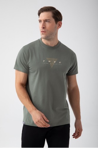 Zielony T-shirt męski TW BASIC TSHIRT 180 M GREEN