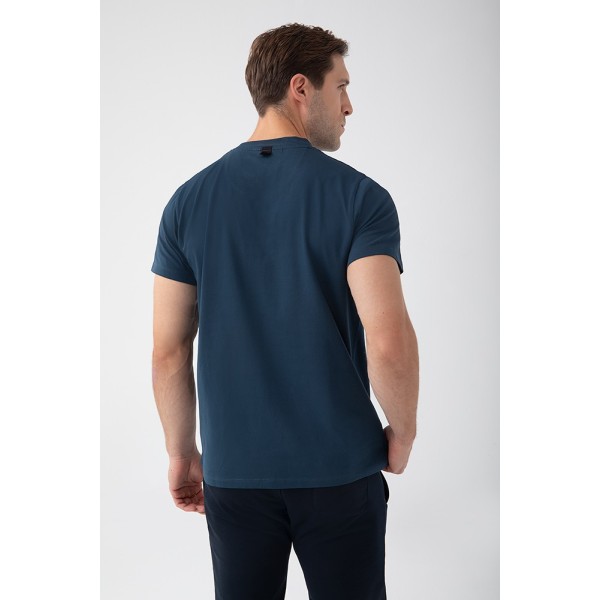 Granatowy T-shirt męski TW BASIC TSHIRT 182 M NAVY Granatowy T-shirt męski TW BASIC TSHIRT 182 M NAVY