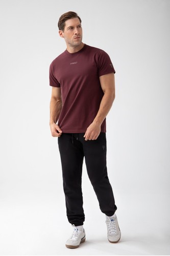 Bordowy T-shirt męski TW BASIC TSHIRT 182 M BURGUNDY