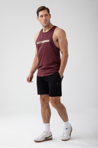 Bordowy tank top męski TW BASIC TANK TOP 181 M BURGUNDY