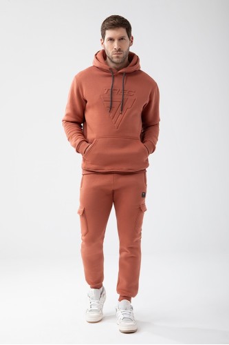 Komplet dresowy brązowa bluza męska + brązowe spodnie męskie TREC WEAR SPRING 2024