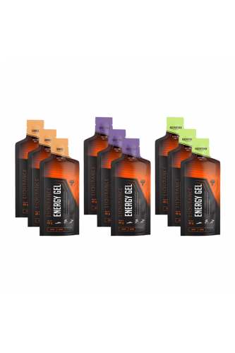 Żel energetyczny ENERGY GEL 9 sztuk mix trzech smaków - pomarańczowy, owoce leśne, multiwitamina