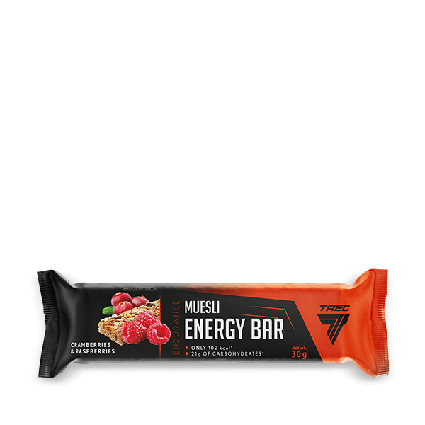 MUESLI ENERGY BAR CRANBERRIES & RASPBERRIES - żurawinowo-malinowy baton musli