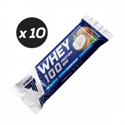 Zestaw 10 batonów proteinowych WHEY 100 PROTEIN BAR COCONUT FLAVOUR