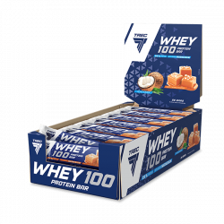 Zestaw 28 batonów proteinowych WHEY 100 PROTEIN BAR SALTY CARAMEL FLAVOUR