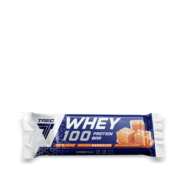 Zestaw 28 batonów proteinowych WHEY 100 PROTEIN BAR SALTY CARAMEL FLAVOUR