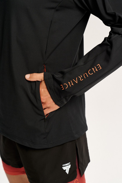 Czarna bluza męska outdoor TW ENDURANCE SWEATSHIRT 170 M TREC BLACK Czarna bluza męska outdoor TW ENDURANCE SWEATSHIRT 170 M TREC BLACK