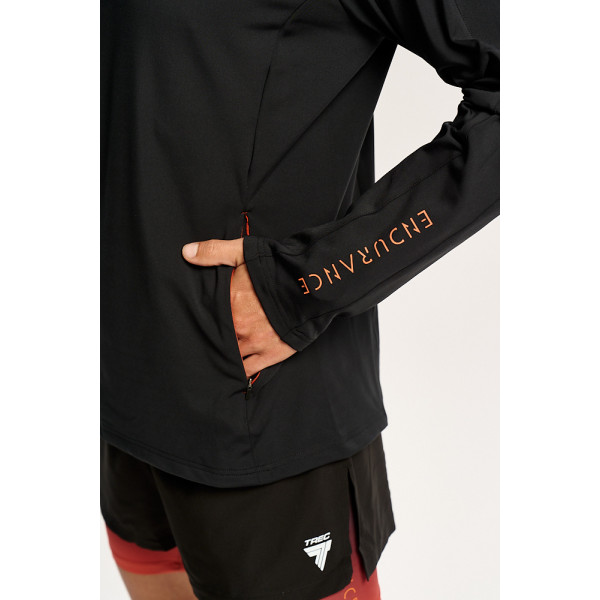Czarna bluza męska outdoor TW ENDURANCE SWEATSHIRT 170 M TREC BLACK Czarna bluza męska outdoor TW ENDURANCE SWEATSHIRT 170 M TREC BLACK