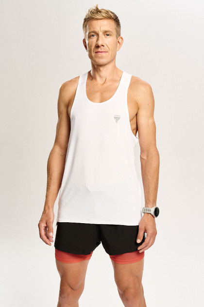 Biały męski top biegowy TW ENDURANCE SINGLET TOP 170 M TREC WHITE Biały męski top biegowy TW ENDURANCE SINGLET TOP 170 M TREC WHITE