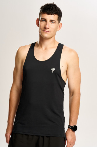 Czarny męski top biegowy TW ENDURANCE SINGLET TOP 170 M TREC BLACK