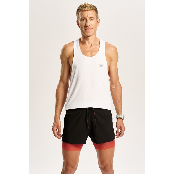 Męskie spodenki z wbudowanymi legginsami TW ENDURANCE SHORTS 170 TREC BLACK-RED