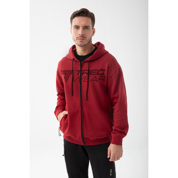 Czerwona bluza męska oversize TW BASIC HOODIE 194 M RED