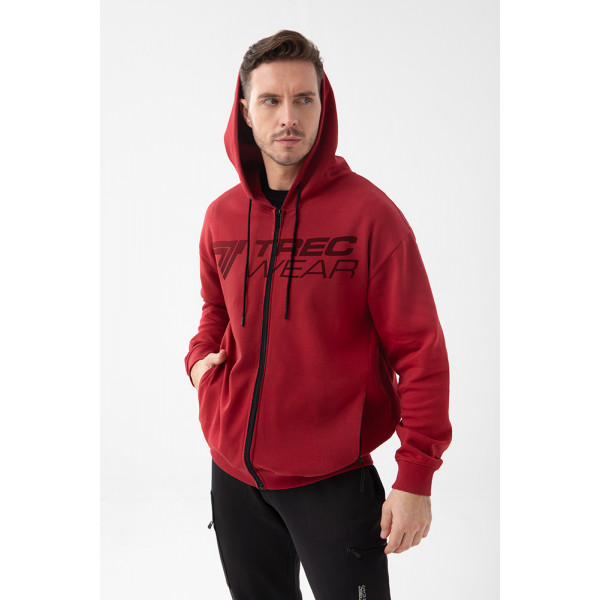 Czerwona bluza męska oversize TW BASIC HOODIE 194 M RED