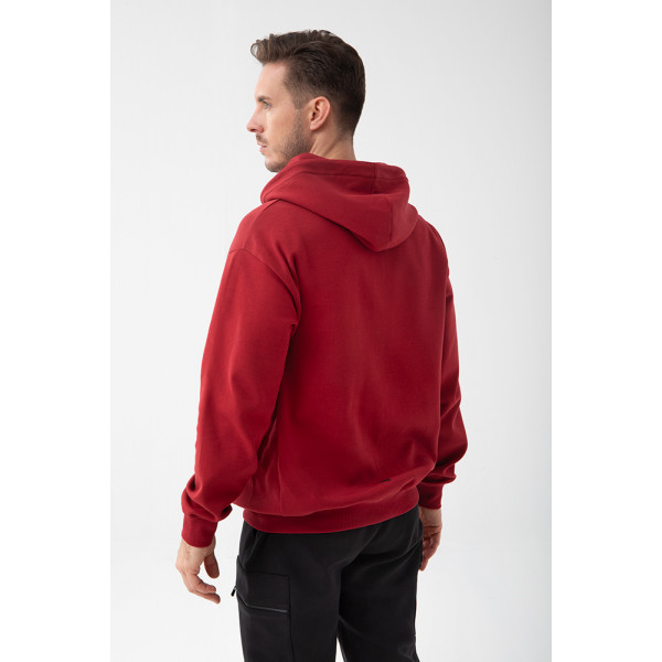 Czerwona bluza męska oversize TW BASIC HOODIE 194 M RED