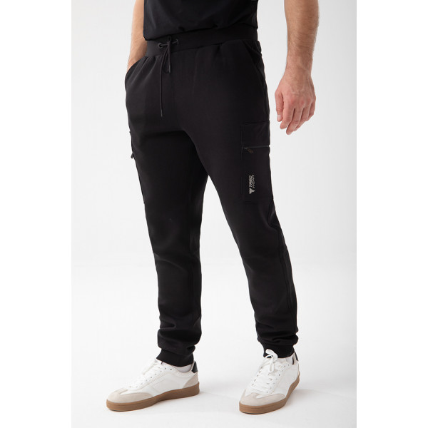 Czarne spodnie dresowe męskie TW BASIC PANTS 191 M BLACK