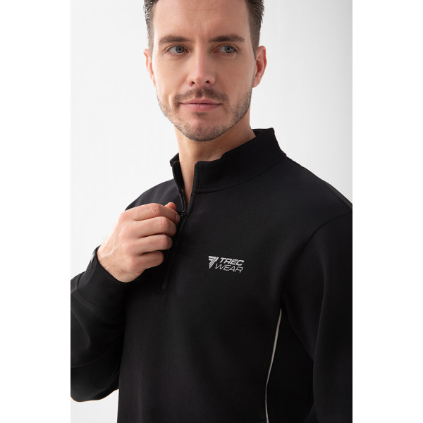 Czarna bluza crownneck TW BASIC SWEATSHIRT 191 M BLACK