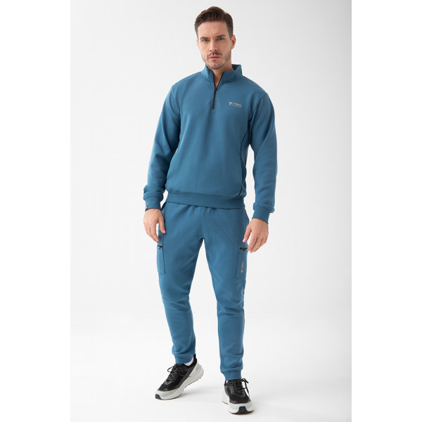 Niebieska bluza męska crownneck TW BASIC SWEATSHIRT 192 M BLUE