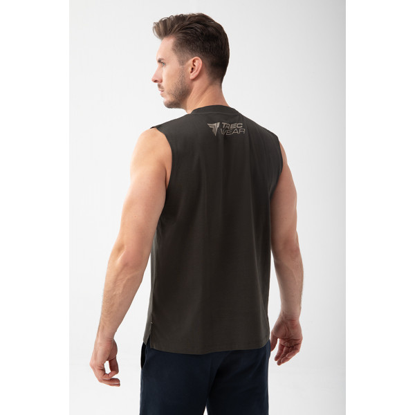 Czarny tank top męski TW BASIC TANK TOP 191 M BLACK