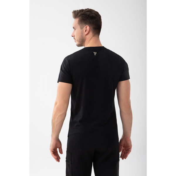 Czarny męski T-shirt slim fit TW BASIC TSHIRT 194 M BLACK