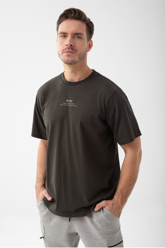 Grafitowy T-shirt męski TW Basic TSHIRT OVERSIZE 192 M GRAPHITE