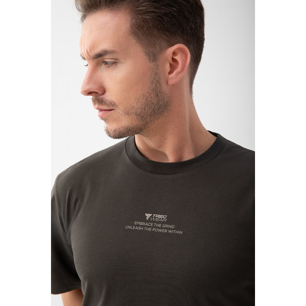 Grafitowy T-shirt męski TW Basic TSHIRT OVERSIZE 192 M GRAPHITE