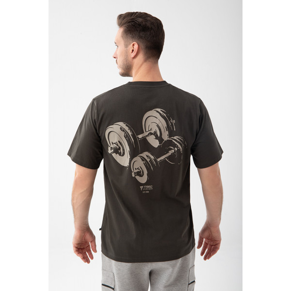 Grafitowy T-shirt męski TW Basic TSHIRT OVERSIZE 192 M GRAPHITE