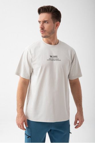 Szary T-shirt męski TW BASIC TSHIRT OVERSIZE 193 M GREY