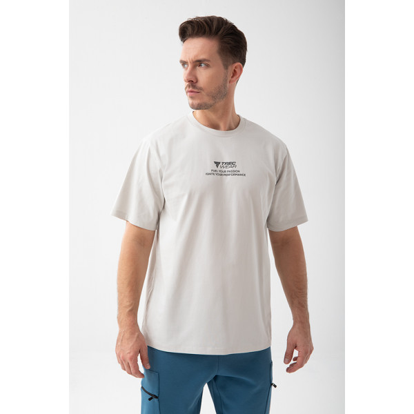 Szary T-shirt męski TW BASIC TSHIRT OVERSIZE 193 M GREY