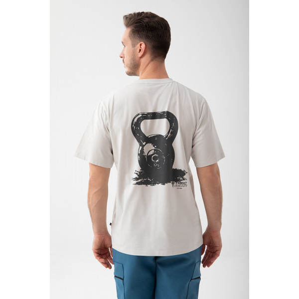 Szary T-shirt męski TW BASIC TSHIRT OVERSIZE 193 M GREY