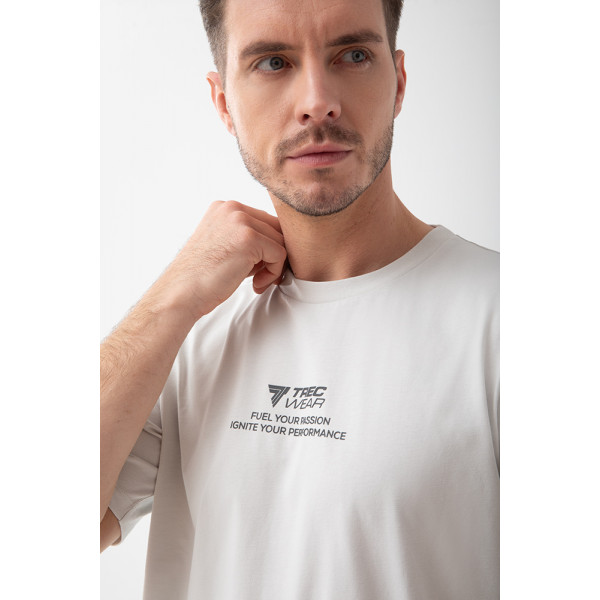 Szary T-shirt męski TW BASIC TSHIRT OVERSIZE 193 M GREY