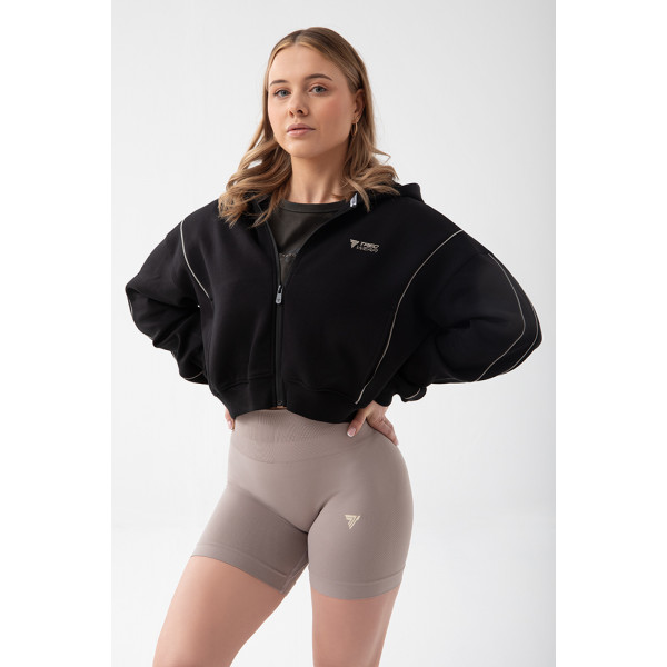 Czarna bluza damska oversize TW BASIC TRECGIRL HOODIE 198 BLACK