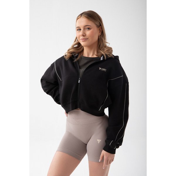 Czarna bluza damska oversize TW BASIC TRECGIRL HOODIE 198 BLACK