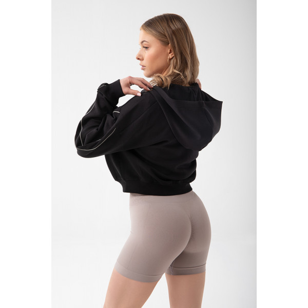 Czarna bluza damska oversize TW BASIC TRECGIRL HOODIE 198 BLACK