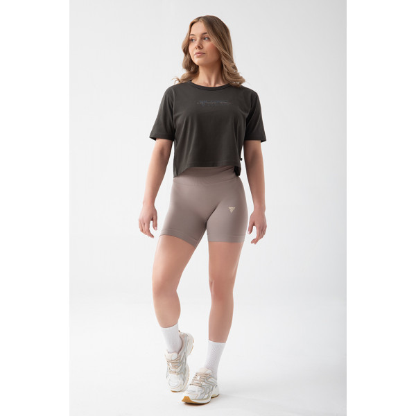 Grafitowy T-shirt damski TW BASIC TRECGIRL T-SHIRT 197 GRAPHITE