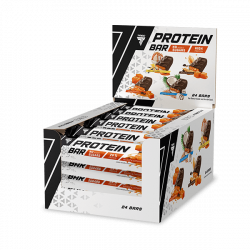 Zestaw batonów proteinowych nugatowo-karmelowych w mlecznej czekoladzie PROTEIN BAR NOUGAT & CARAMEL x 24 szt.